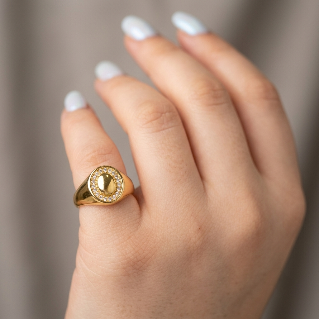 Oval Pinky Ring