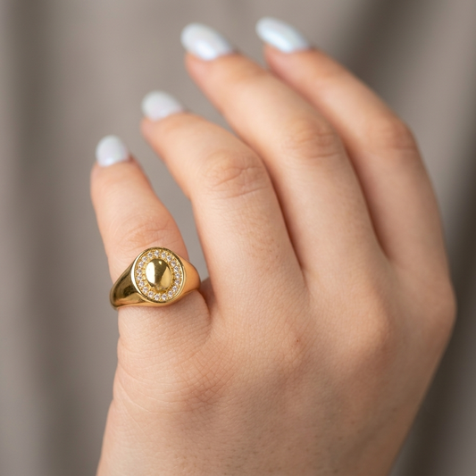 Oval Pinky Ring