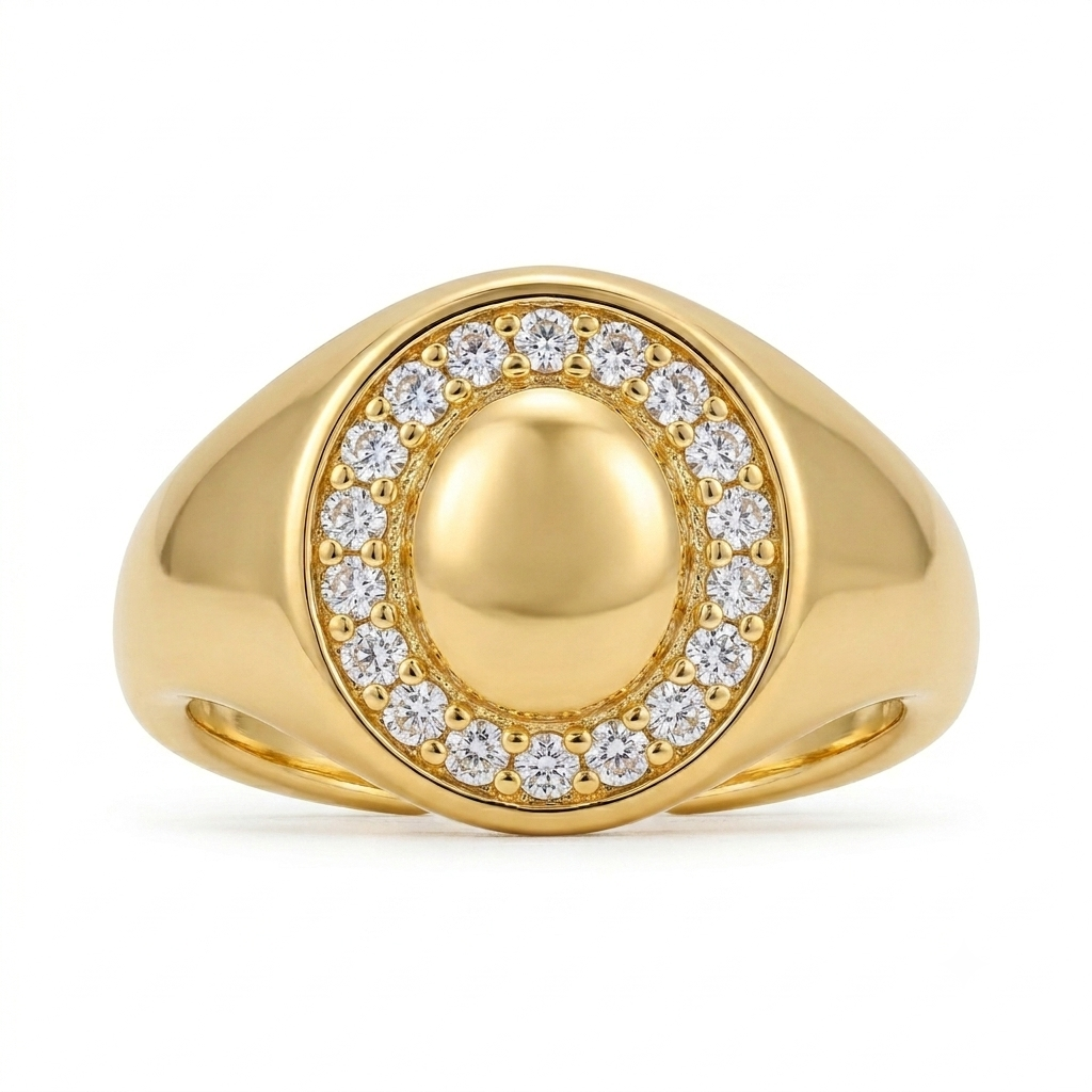 Oval Pinky Ring