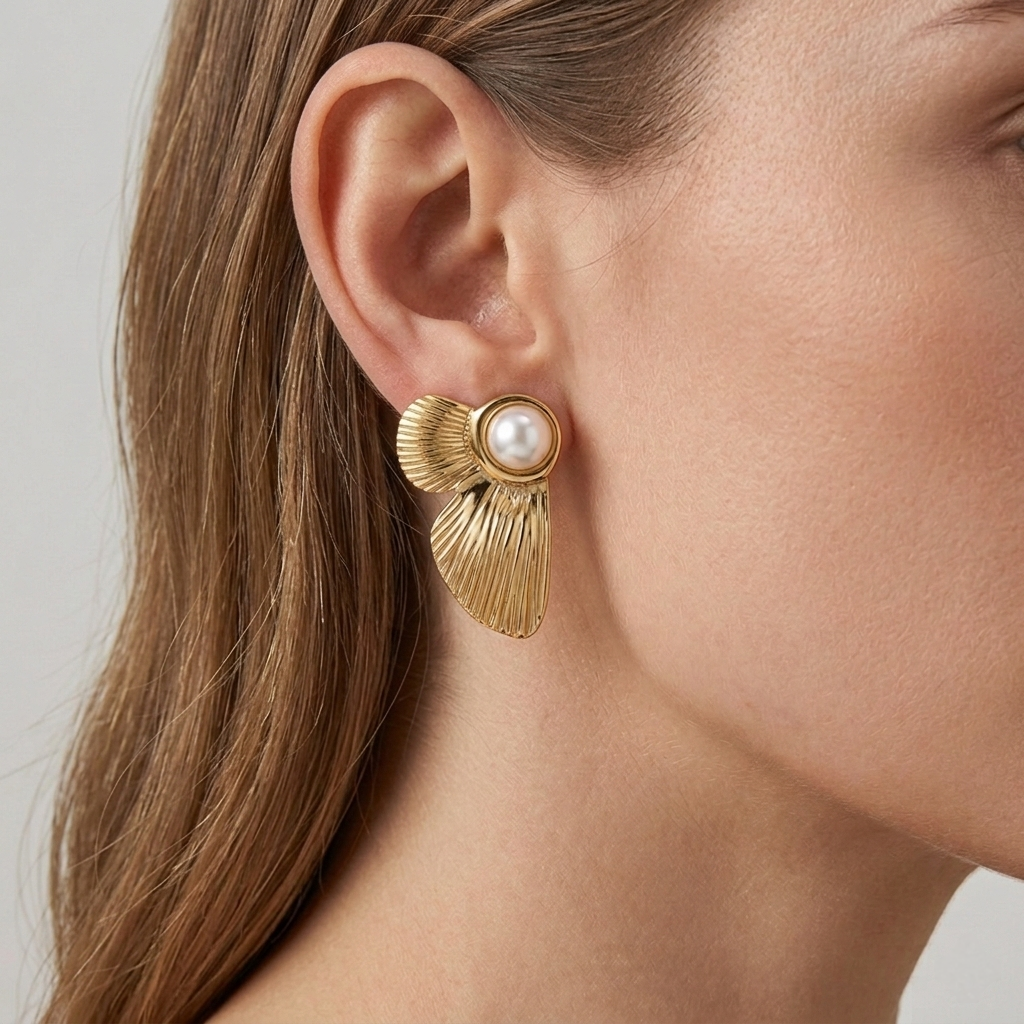 Pearl Butterfly Earrings