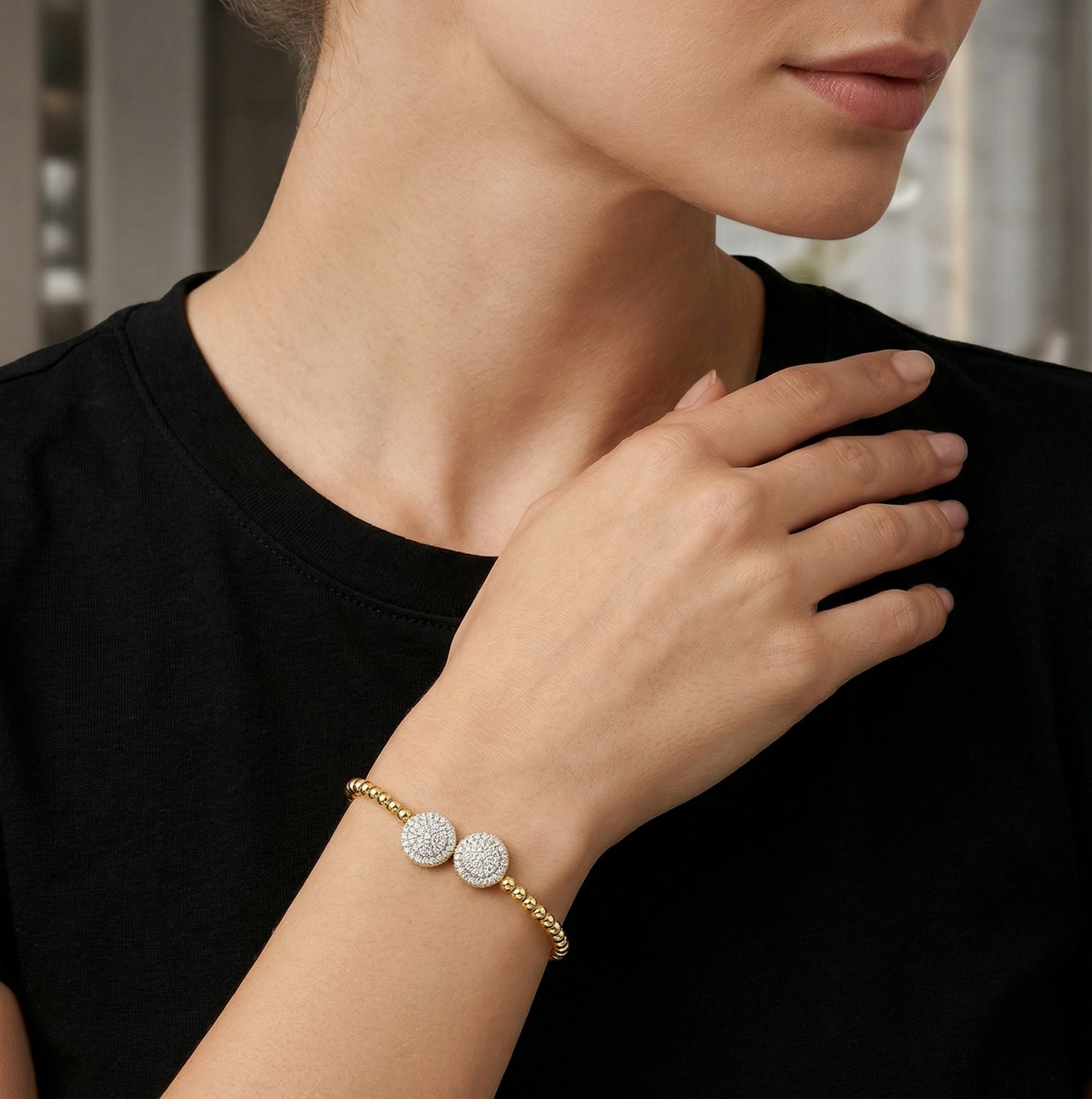 Round Diamond Bangle