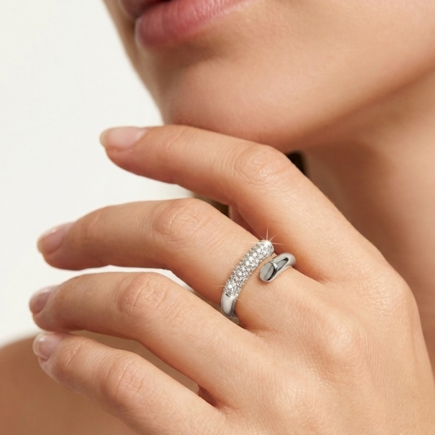 Silver Double Ring