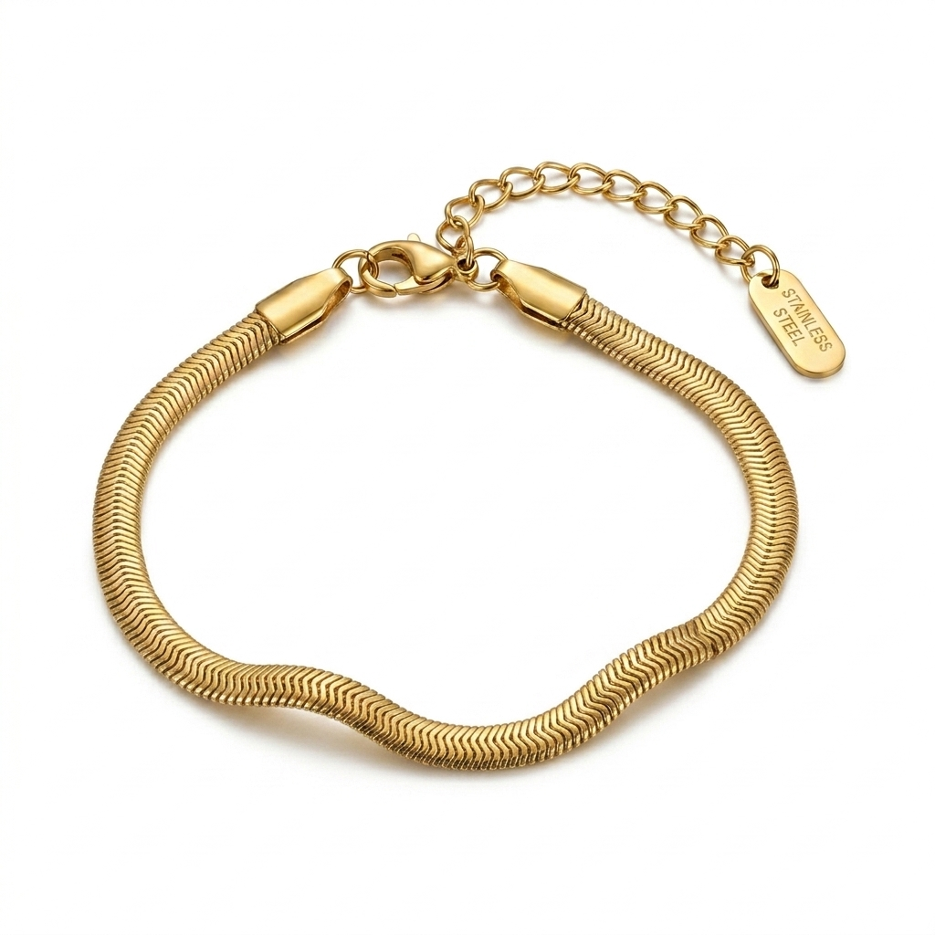 Puffed Snake Back Bracelet