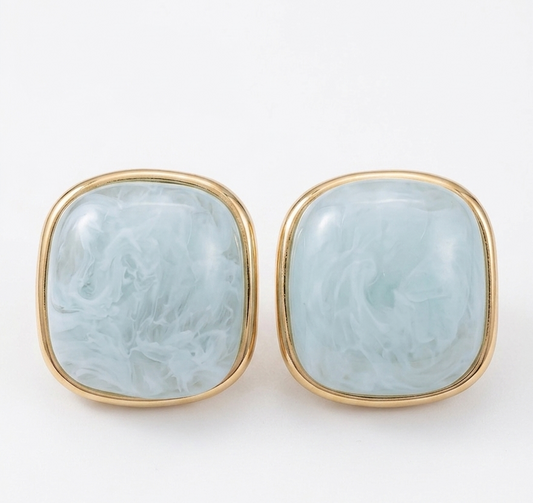 Pearl Baby Blue Earrings