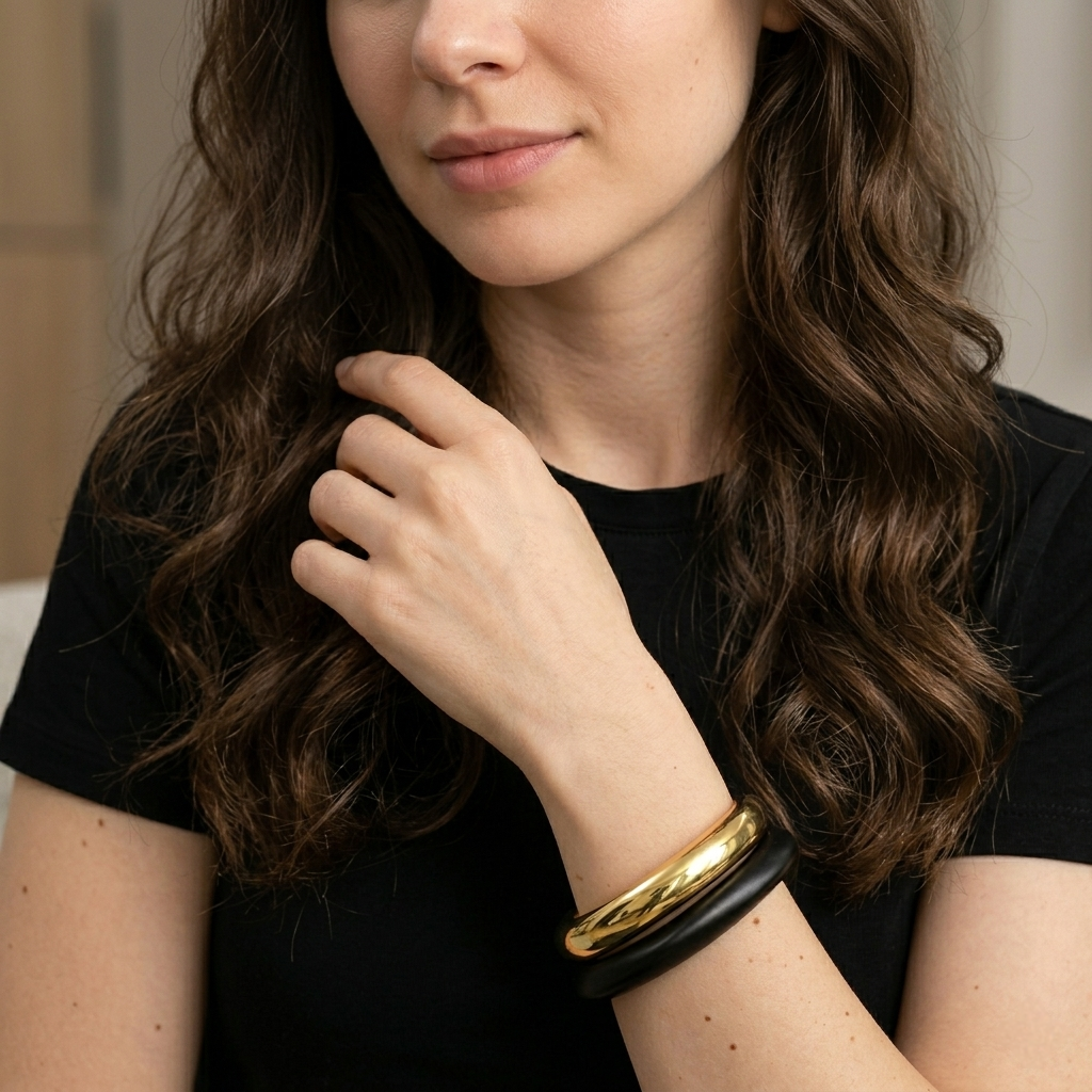 Square Black Bohemian Bangles