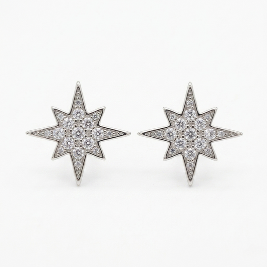Star Silver Earrings