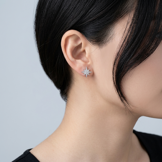 Star Silver Earrings