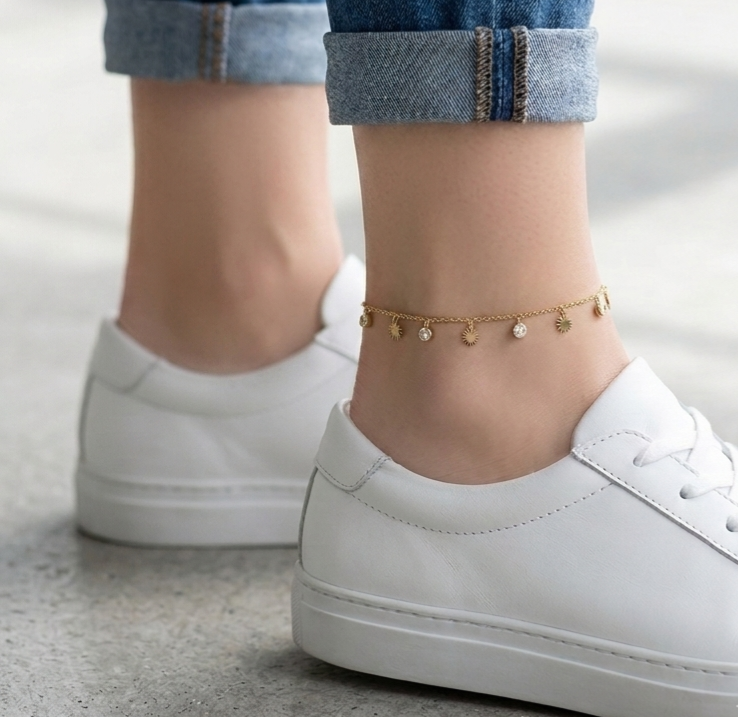 Sun And Strass Anklet