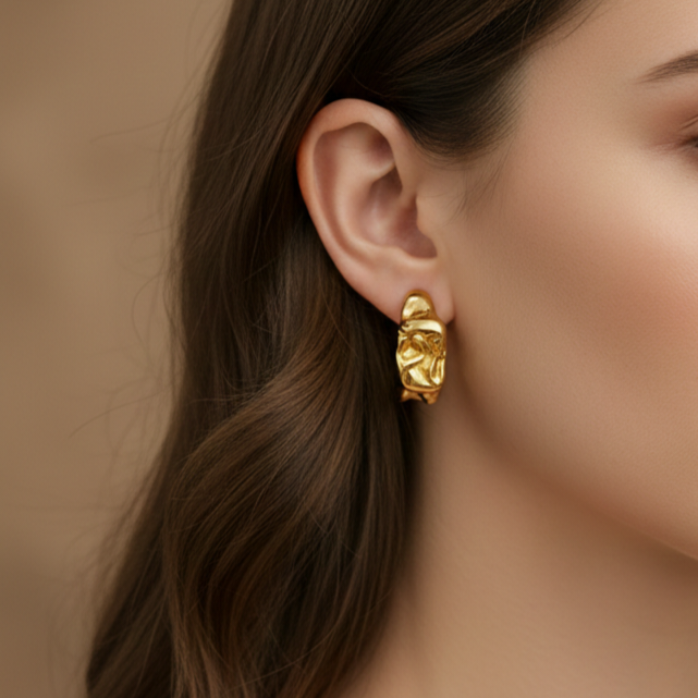 Textured Molten Earrings