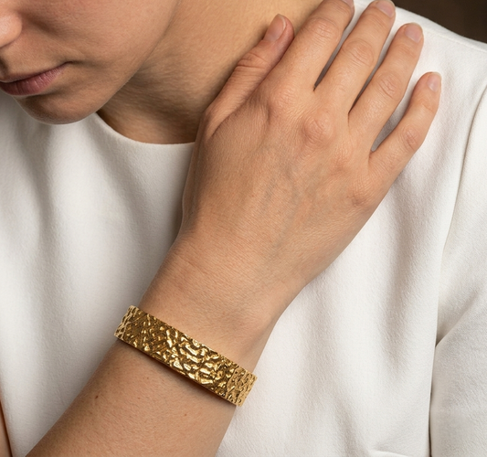 Thin Hammered Bangle