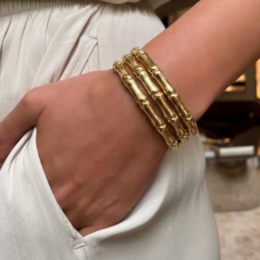 Three Layers Bamboo Cuff Bracelet