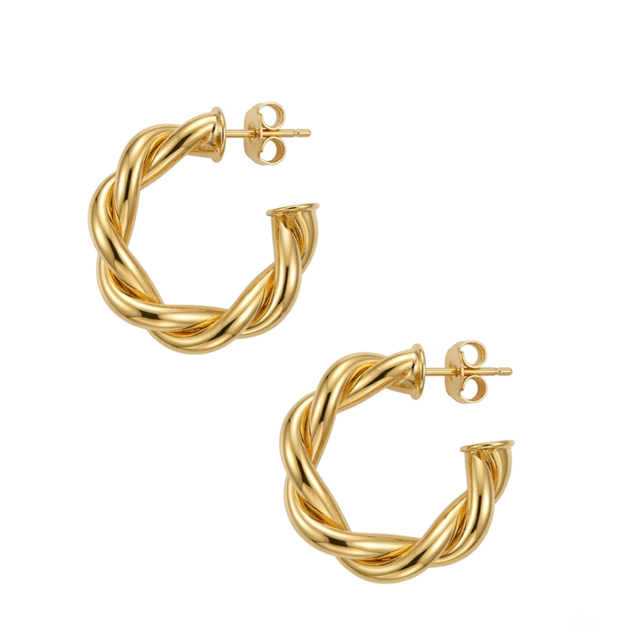 Twisted Puffed Earrings