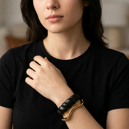 Wave Black Bohemian Bangles