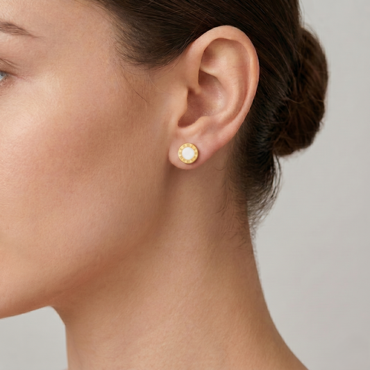 White Bulgari Earrings