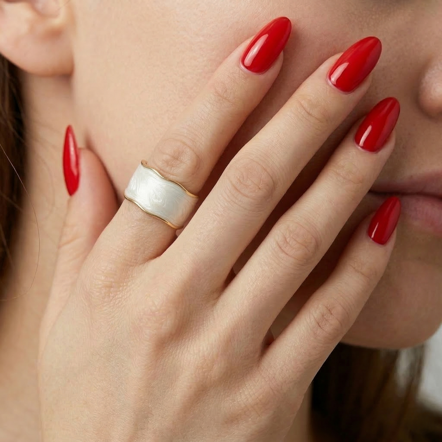 White Universe Ring