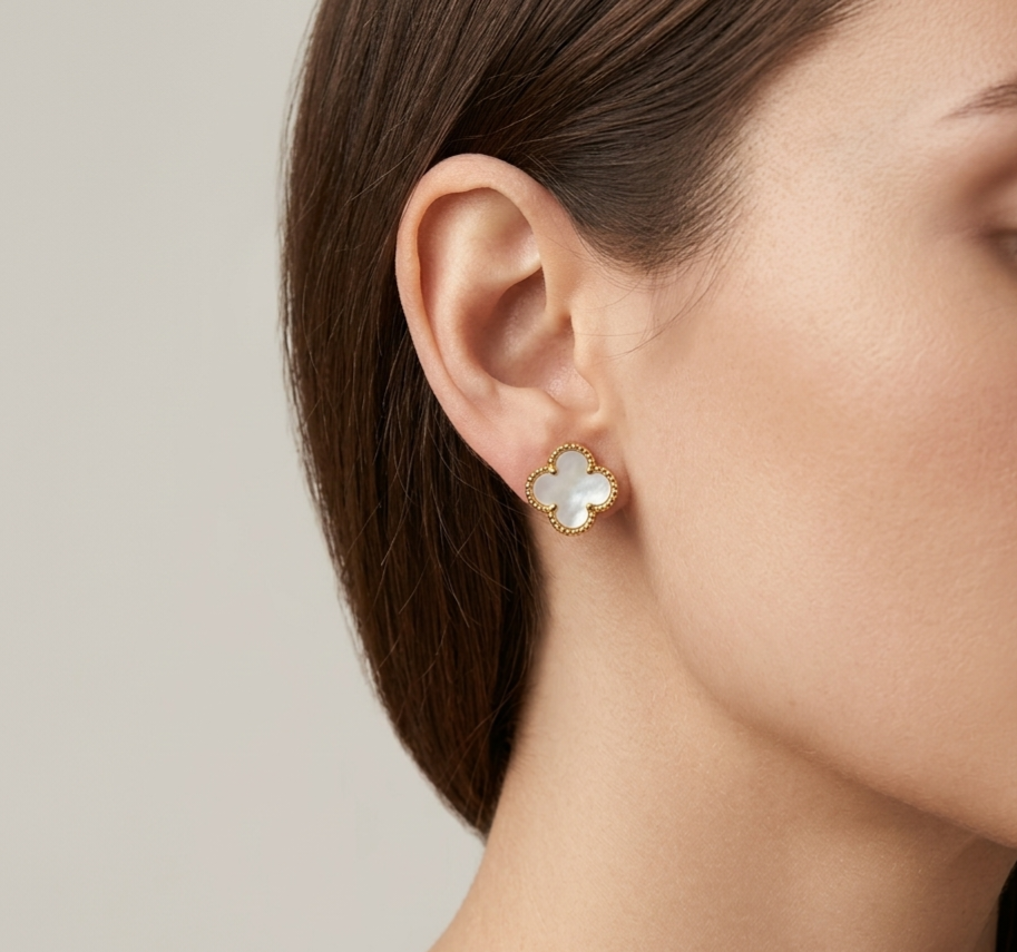 White Van Cleef Earrings