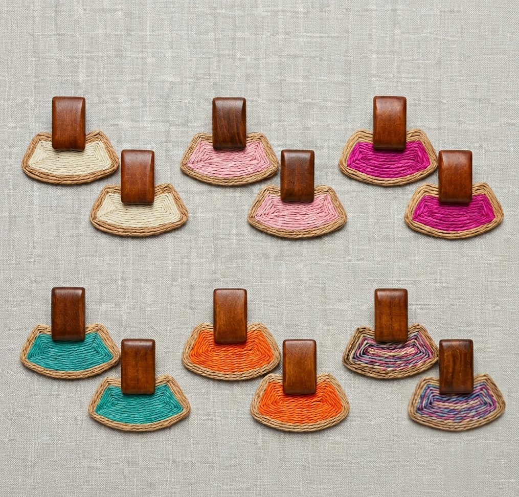 Wooden Colored Earringsa