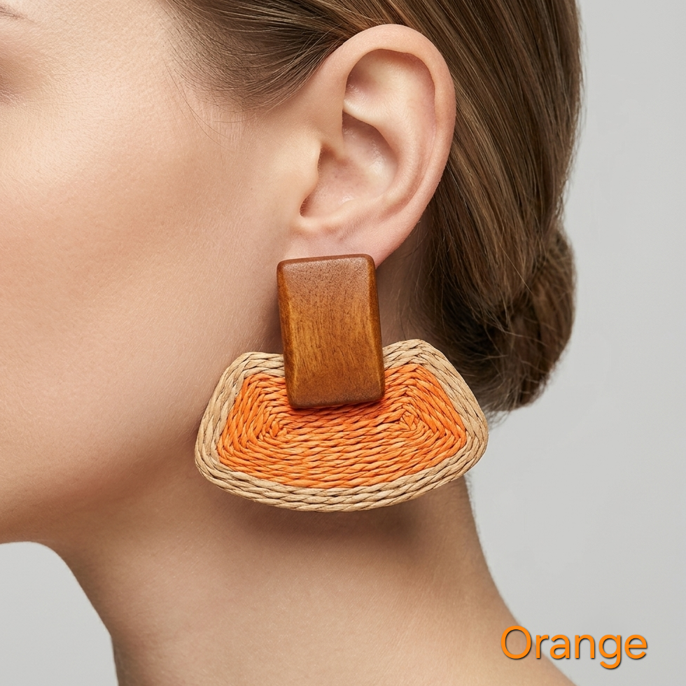 Wooden Colored Earringsa