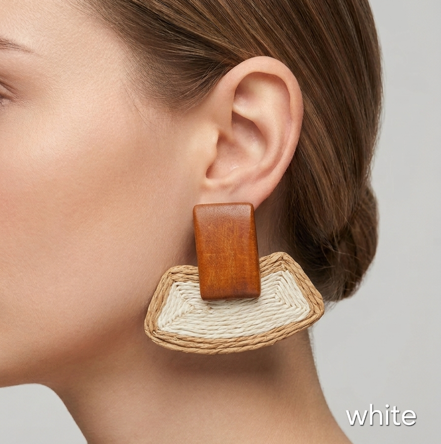 Wooden Colored Earringsa