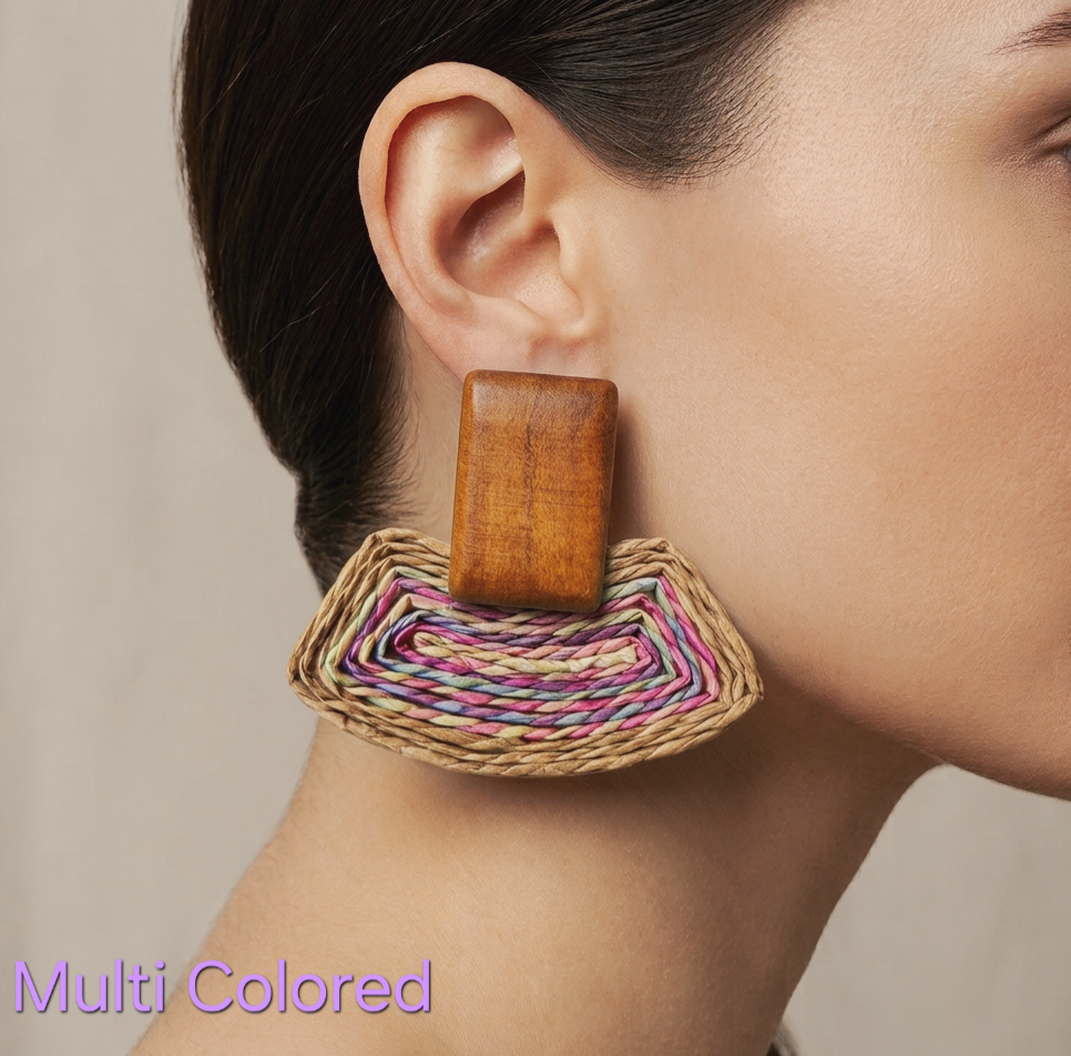 Wooden Colored Earringsa
