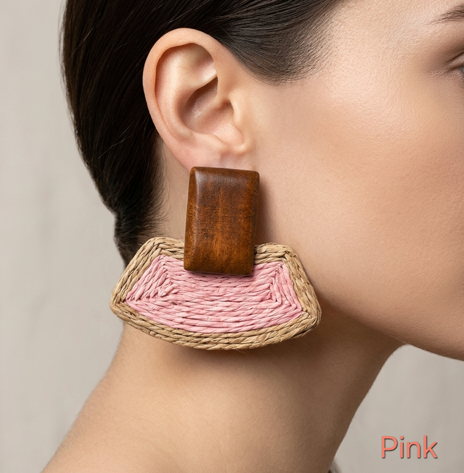 Wooden Colored Earringsa