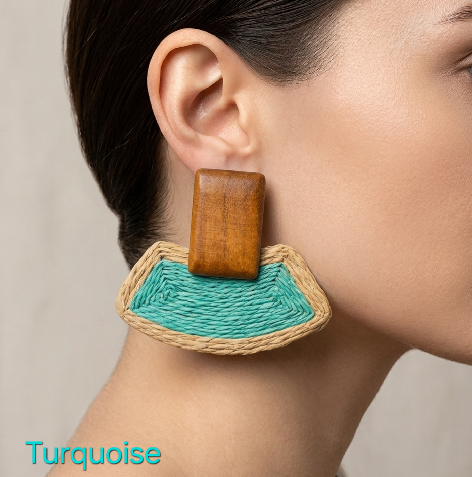 Wooden Colored Earringsa