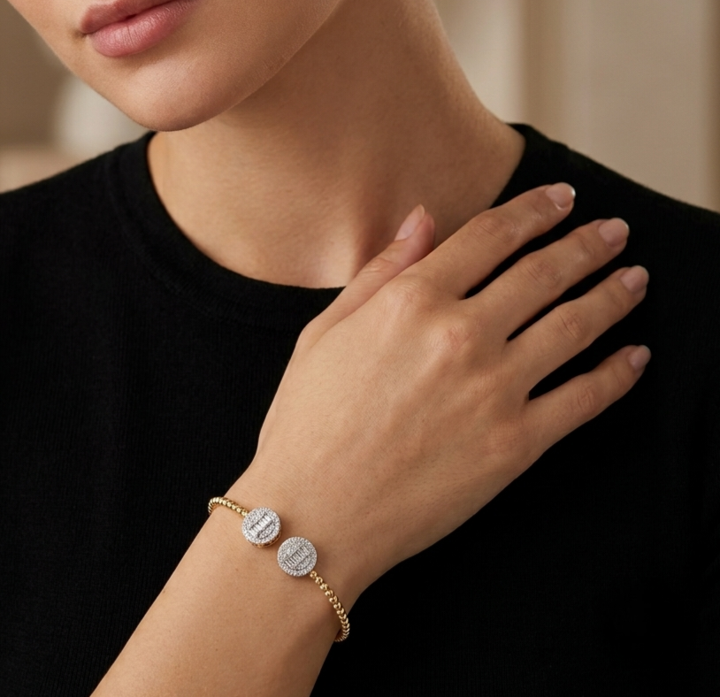 Round Diamond Bangle
