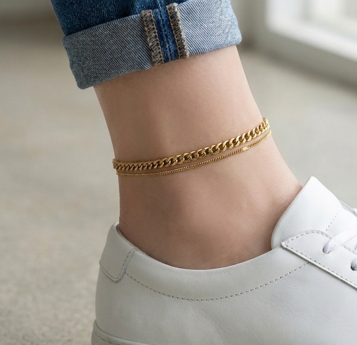 Figaro Two Layers Anklet