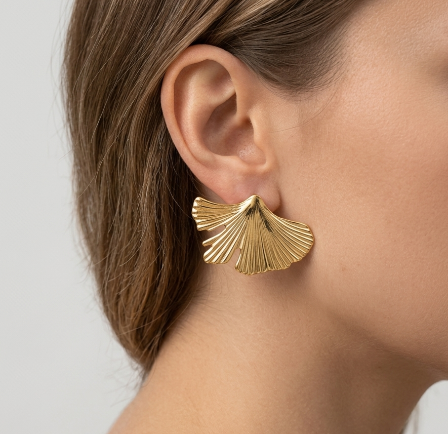 Ginko Leaf Earrings