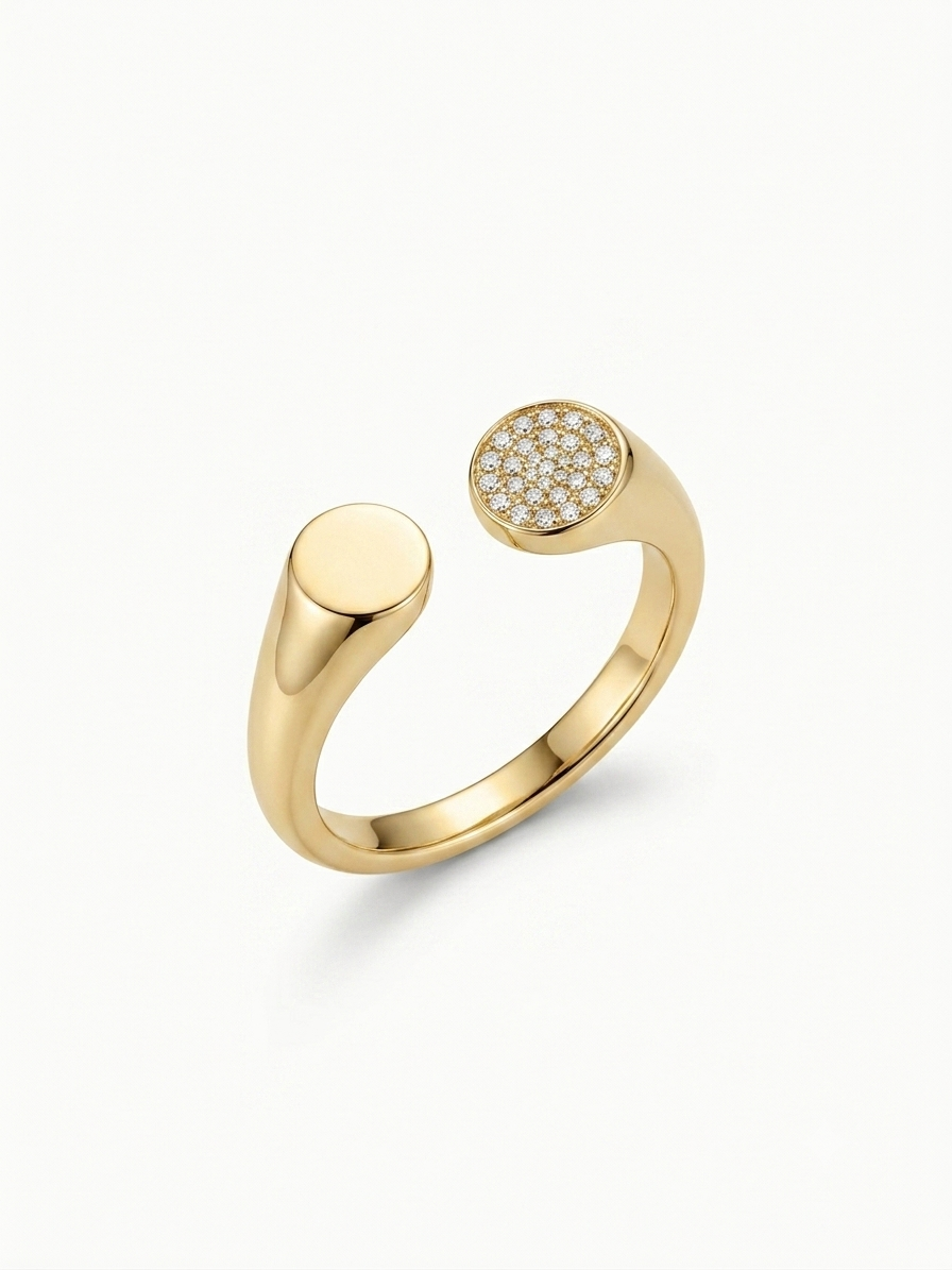 Gold Open Signet Ring