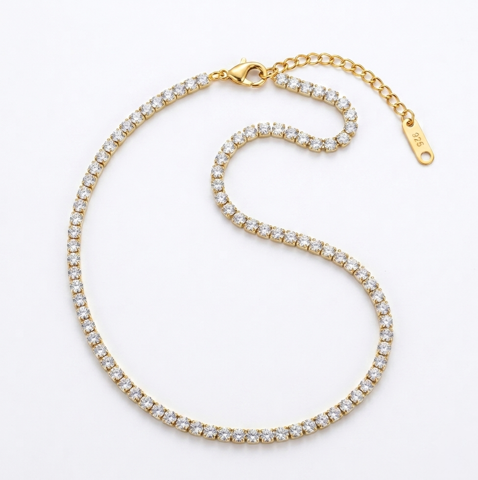 Gold Tennis Necklace