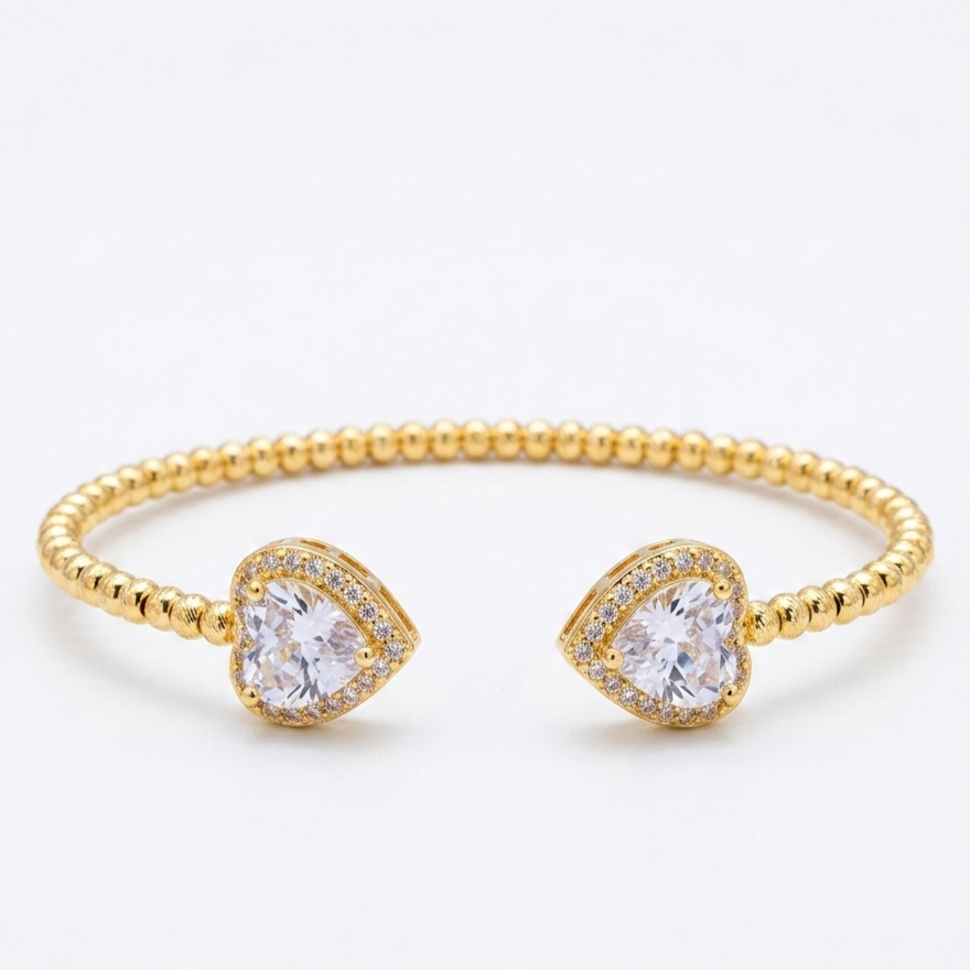 Heart Diamond Bangle