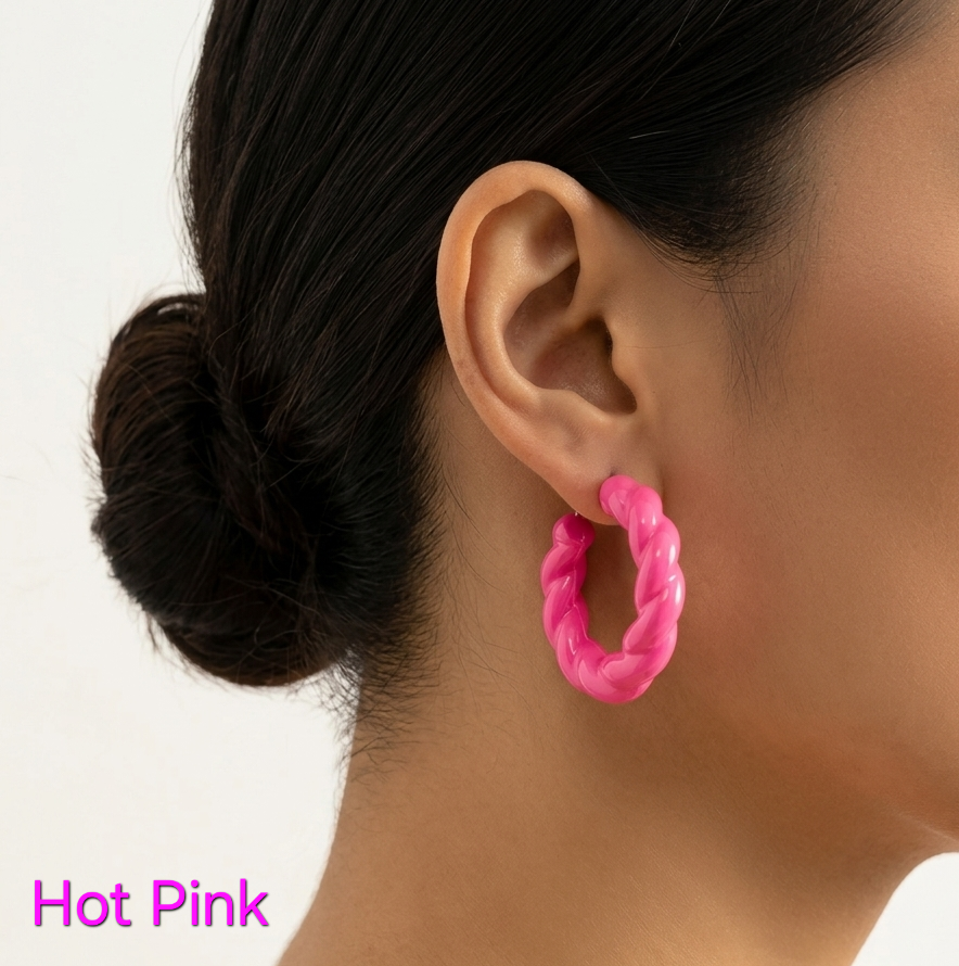 Twisted Colored Earrings