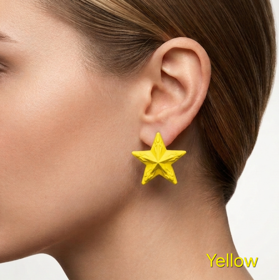 Star Colored Earrings