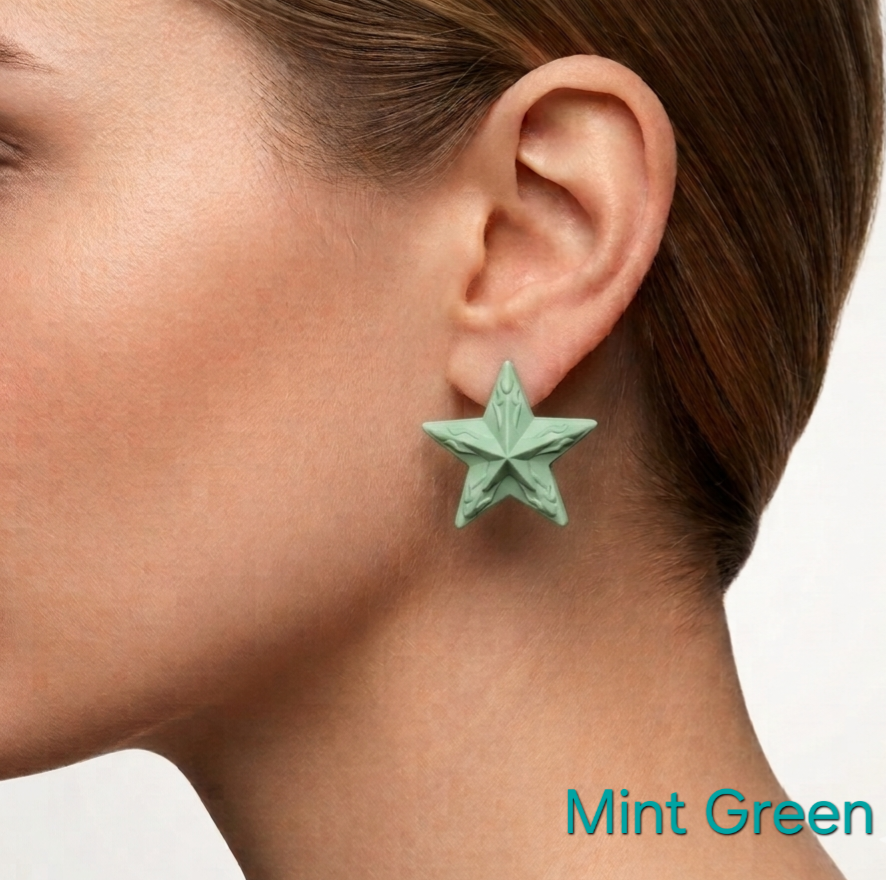 Star Colored Earrings