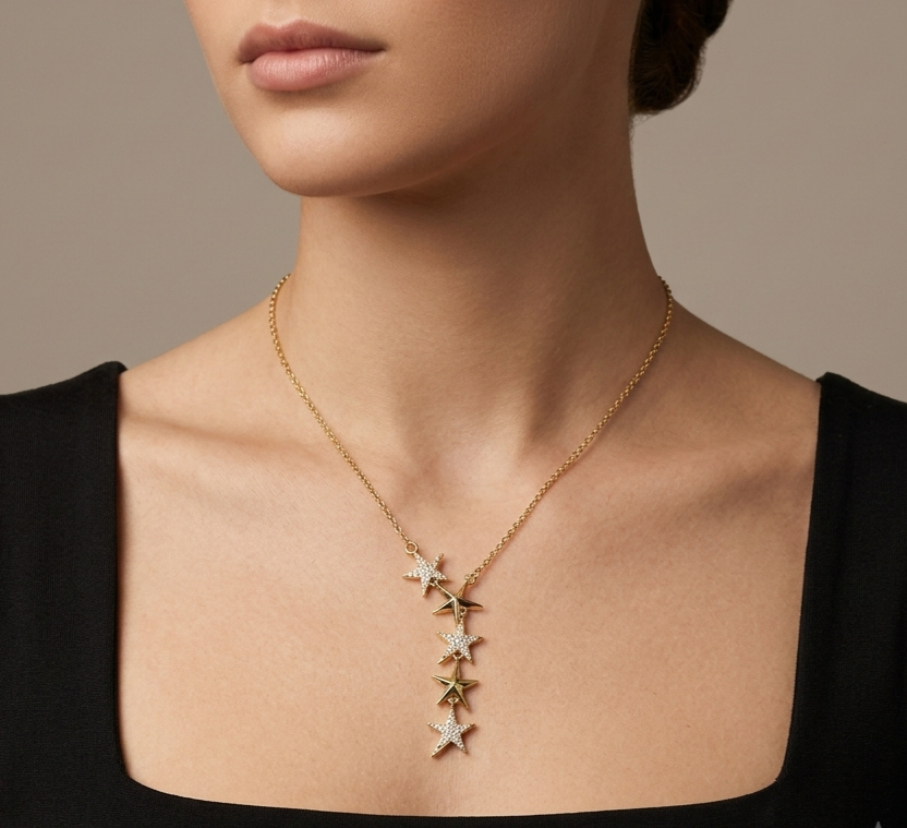 Long Stars Necklace