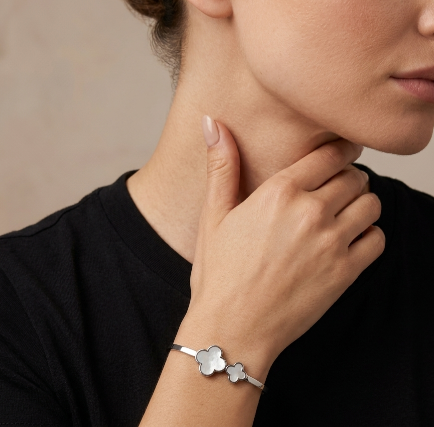 White Van Cleef Bangle